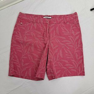 Croft & Barrow Women's Shorts Long Pink White Size 18